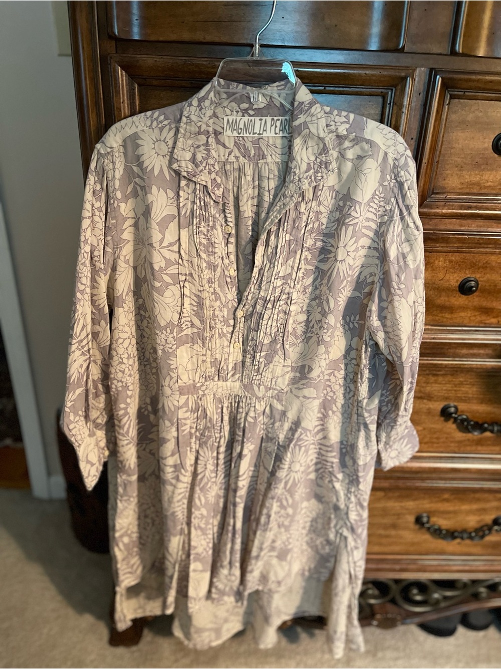 Magnolia Pearl Lavender Floral Tunic